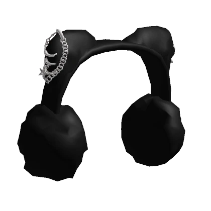 Black Y2K Kitty Earmuffs