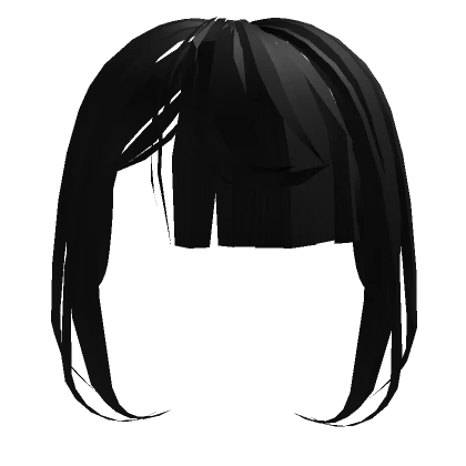 Black Kawaii Side Straight Bangs