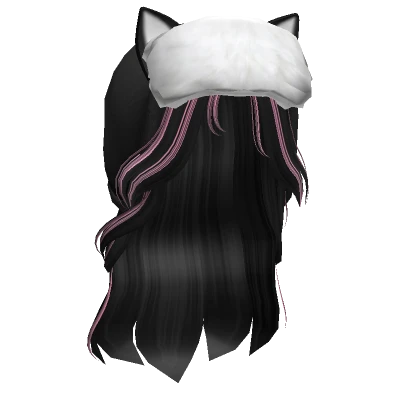 Two Tones Soft Wavy Hair w/ Cat Ushanka 