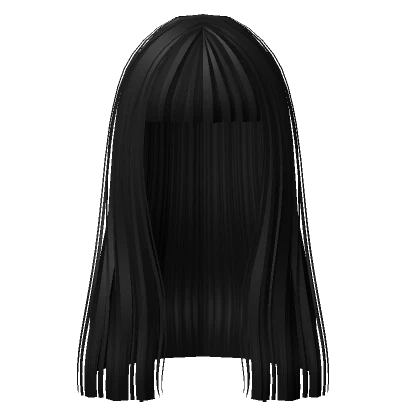 ♡ anime doll long black hair 