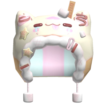 ♡ kawaii ice scramble marshmallow kitty hood