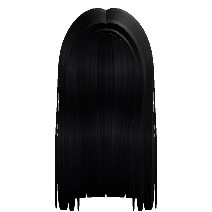 long straight y2k hair in Black