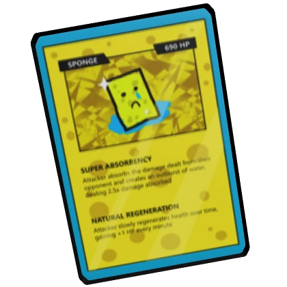 Sponge Trading Card