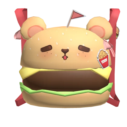 ୨୧ Cute matching burger bear backpack 1.0