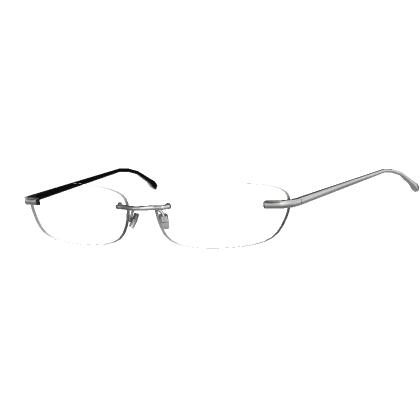 Y2K Office Siren Transparent Glasses - Silver