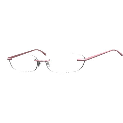 Y2K Office Siren Transparent Glasses - Pink