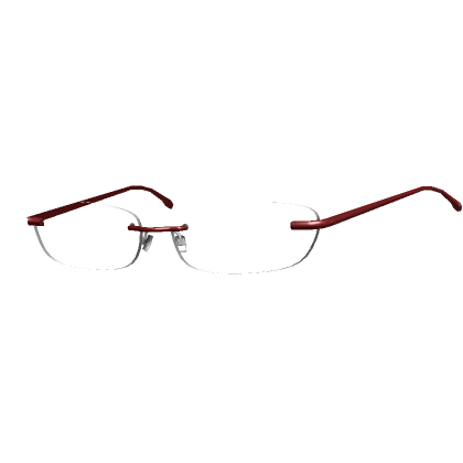 Y2K Office Siren Transparent Glasses - Red