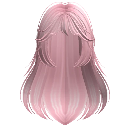 Long Flowy Anime Hair w/ Bangs (Pink)