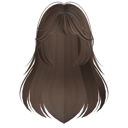 Long Flowy Anime Hair w/ Bangs (Light Brown)