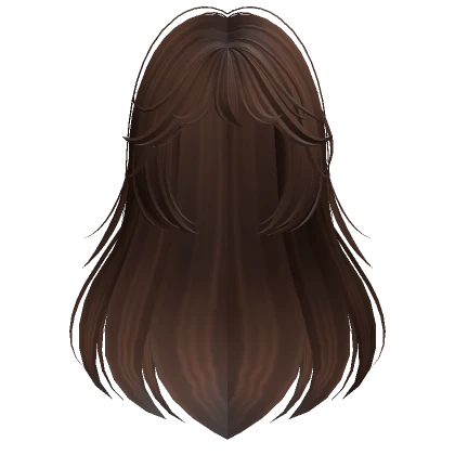 Long Flowy Anime Hair w/ Bangs (Brown)