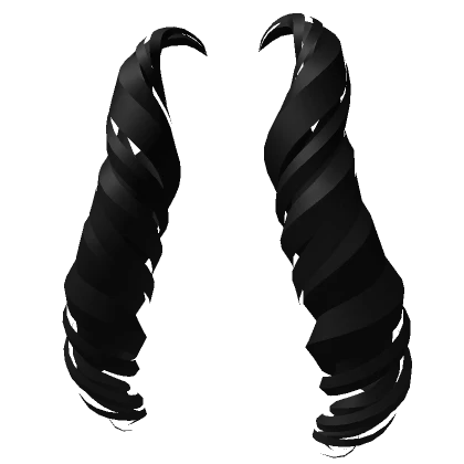 Long Hair Pigtail Extensions - Black