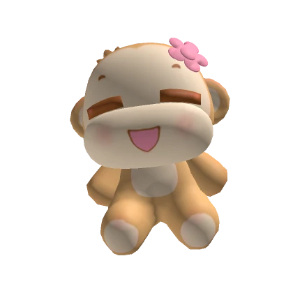 ♡ Kawaii Cute Happy Flower Monkey Waist Plush