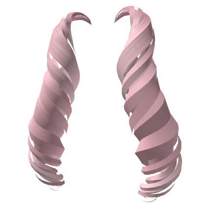 Long Hair Pigtail Extensions - PINK