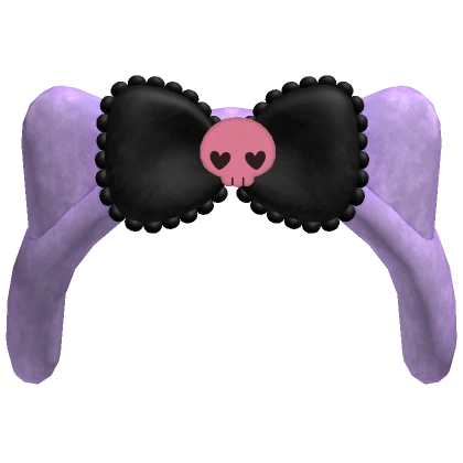 ♡ kawaii emo skull pink kitty headband