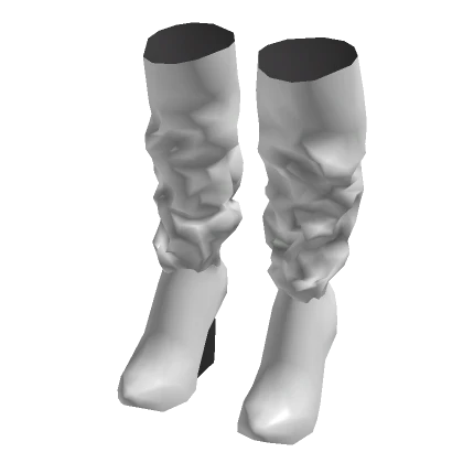 Scrunched diva Boots (White)