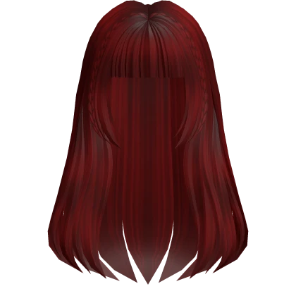 Soft Flowy Straight Long Hair (Red)