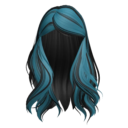 Soft Long Wavy Hair (Black & Blue)