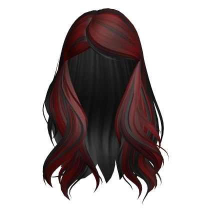 Soft Long Wavy Hair (Black & Red)