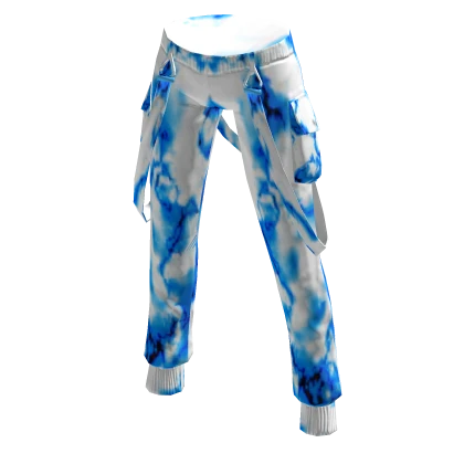 Light Blue & White Smoke Pants