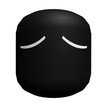 Black Sad Squinting Eyes Mask