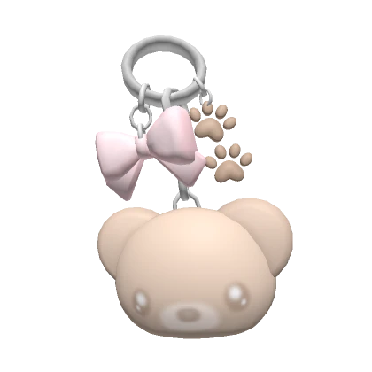 ♡ kawaii teddy bear pastel keychain