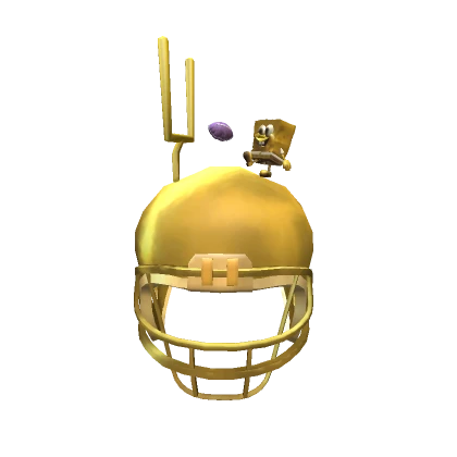 Super Bowl LVIII SpongeBob Golden Football Helmet