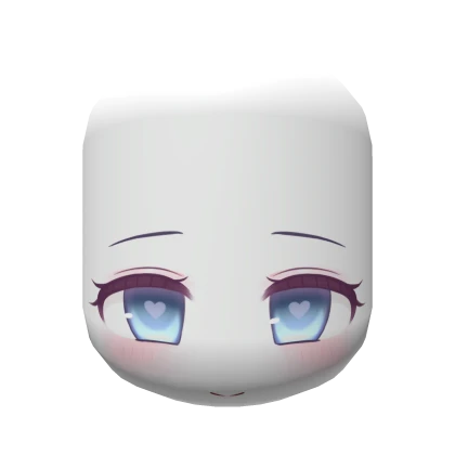 Infatuated Heart Eyes Girl Face - Blue