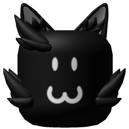 Cat Facemask with Fluff (Black)