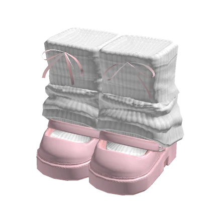 Pink Bow Couette Doll Platforms