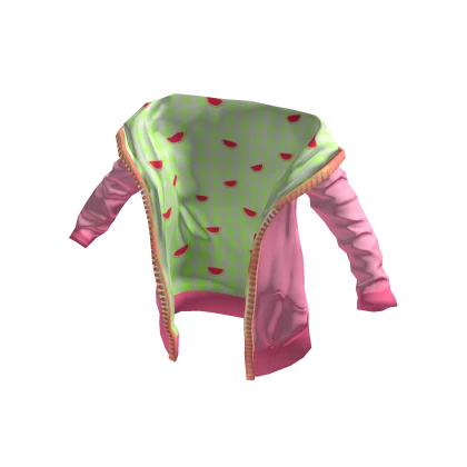 Off-Shoulder Raincoat Watermelon