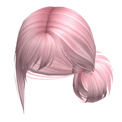 Messy Grunge Side Bun in Pink