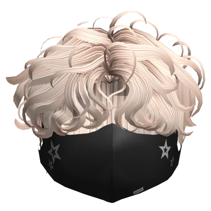 Curly Middle Part w/ Mask in Platinum Blonde