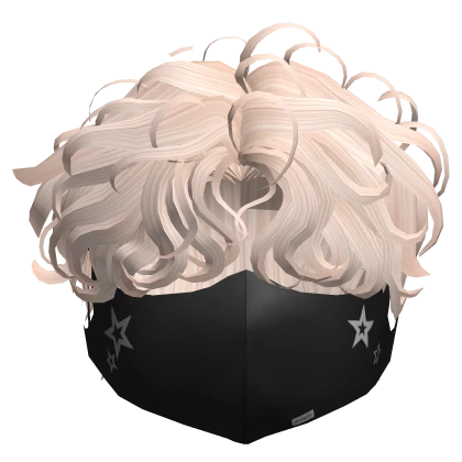 Curly Middle Part w/ Mask in Blonde