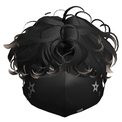 Curly Middle Part w/ Mask in Black&Blonde