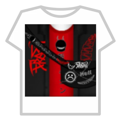 Red🔴Bacon emo t-shirt (Blue and Black Motorcycle)