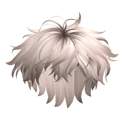 Messy Anime Boy Hair in Platinum Blonde