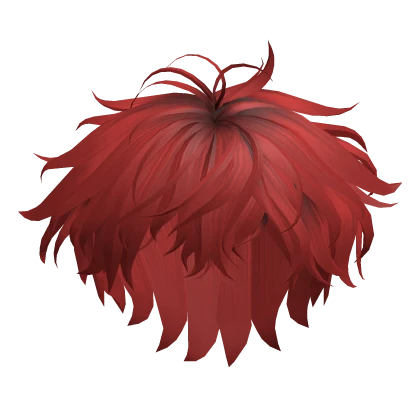 Messy Anime Boy Hair in Red