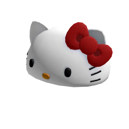 Cat Beanie With Red Bow