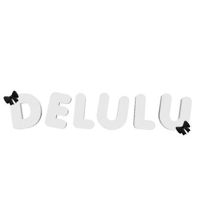 delulu text delusional black