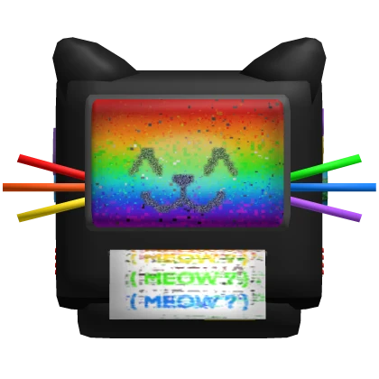 Glitched Cat Printer Backpack