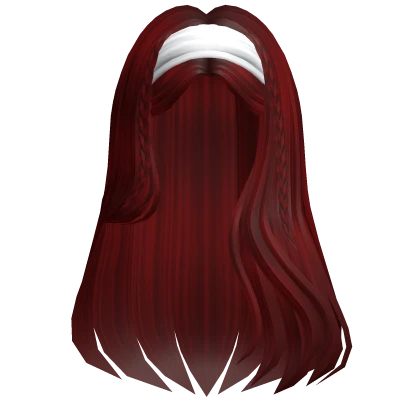 Soft Long Wavy Headband Hair (Red)