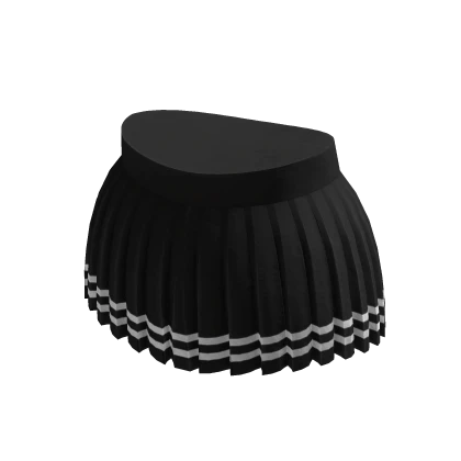 🖤 Anime Black Striped Pleated Mini Skirt