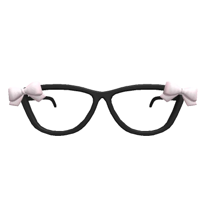 ♡ glasses w gingham bows (black)