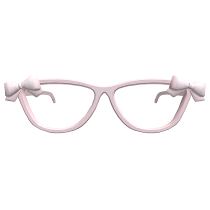 ♡ glasses w gingham bows (pink)