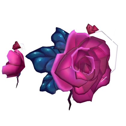 Asymmetrical Magenta Roses