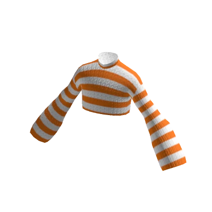 Cropped Striped Orange Sweater Anxiety