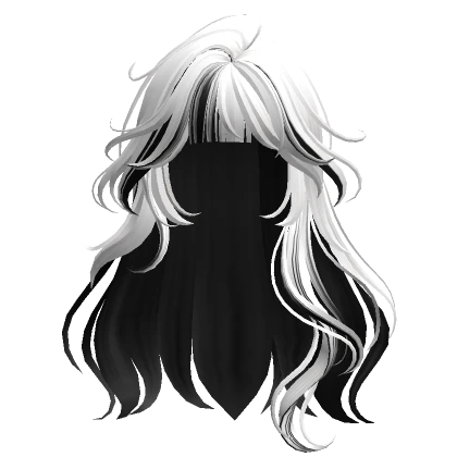 Soft Long Wavy Hair(Black&White)