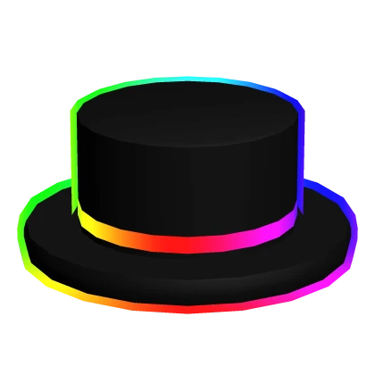 Cartoony Rainbow Top Hat