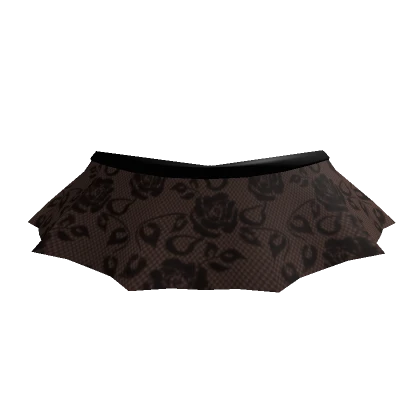 🌹Chibi Doll - Brown skirt with rose lace