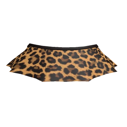 🎀Chibi Doll - Waisted Satin Leopard Skirt